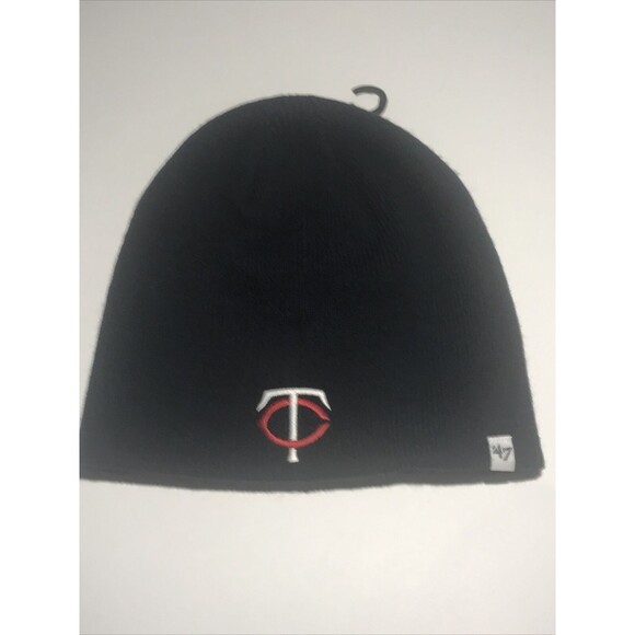 Official ‘47 MLB Minnesota Twins Baseball Beanie Hat Cap Black Unisex - Picture 1 of 7